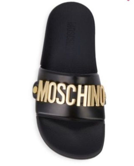 💯% GENUINE MOSCHINO LOGO POOL SLIDES - Picture 2 of 8
